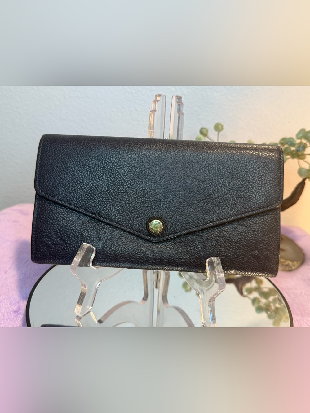 Louis Vuitton Sarah Wallet - Navy Empreinte Leather Long Wallet